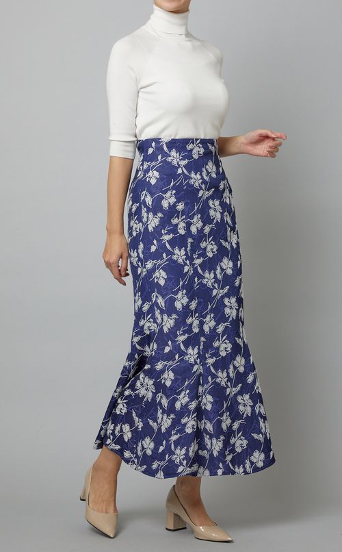 フラワージャガードマーメイドスカート