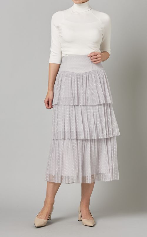 ドットチュールティアードスカート