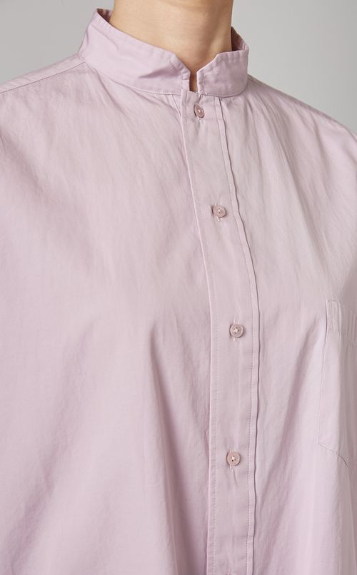 スタンドカラーコットンシャツ