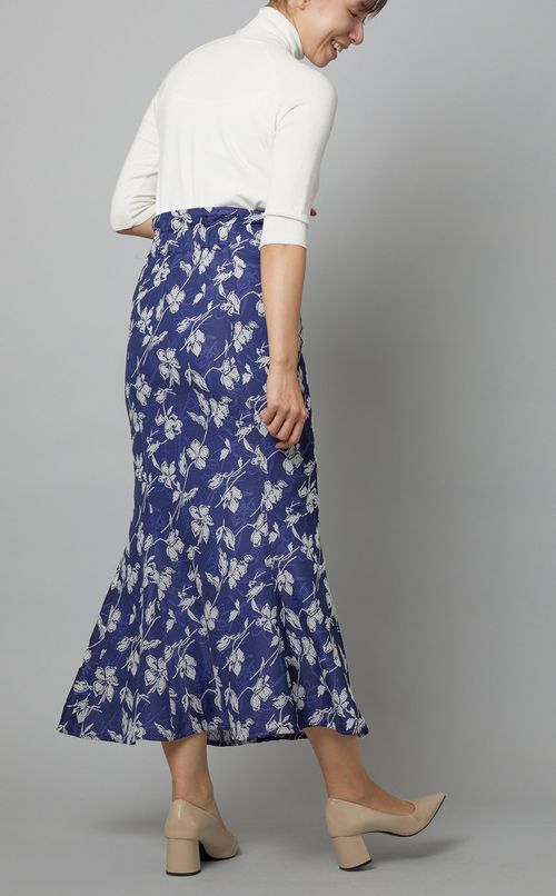 フラワージャガードマーメイドスカート