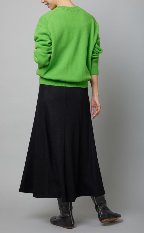 ウールクルーネックニットプルオーバー