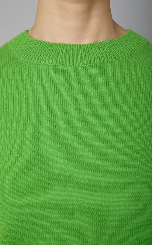 ウールクルーネックニットプルオーバー