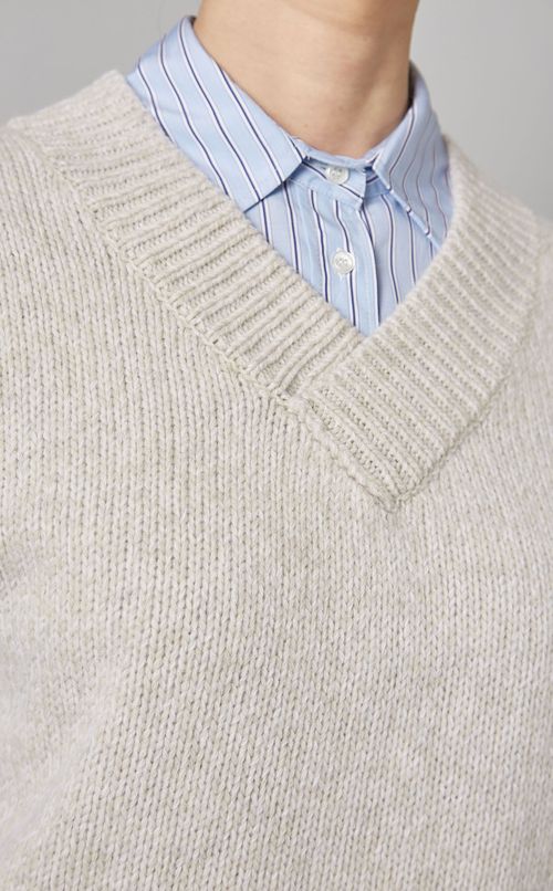 ファインウール Vネックベスト