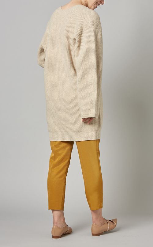 ウール Vネックチュニックプルオーバー