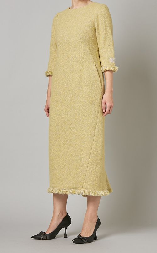 ツイードバックフレアワンピース