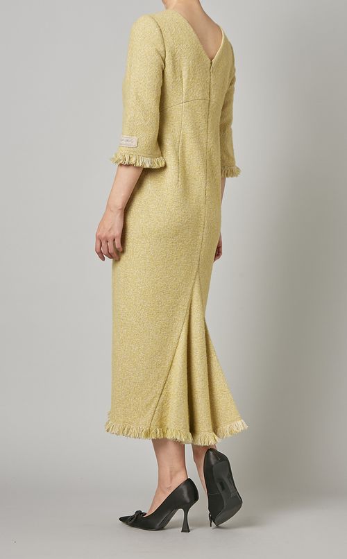 ツイードバックフレアワンピース