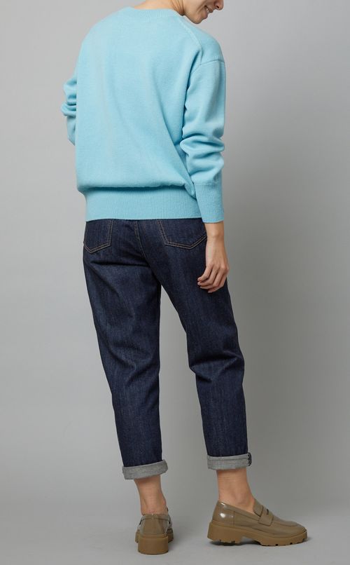 ウールクルーネックニットプルオーバー