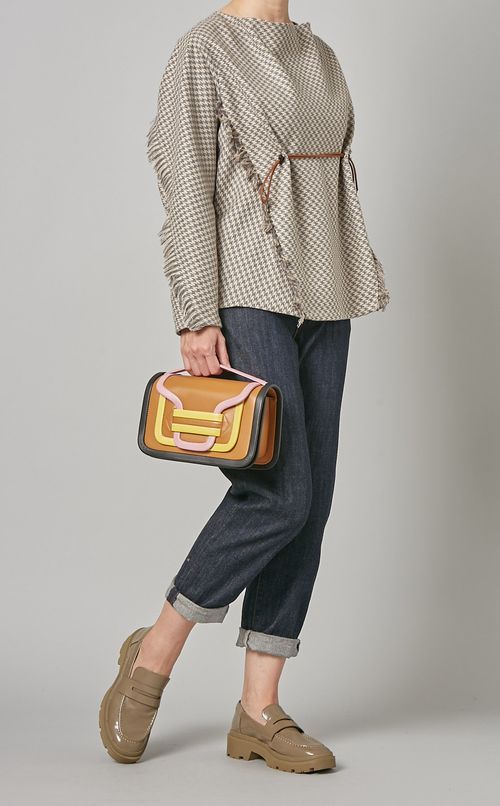 ALPHAカラーブロックハンドバッグ