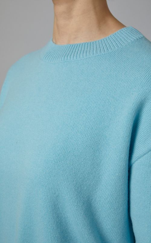 ウールクルーネックニットプルオーバー