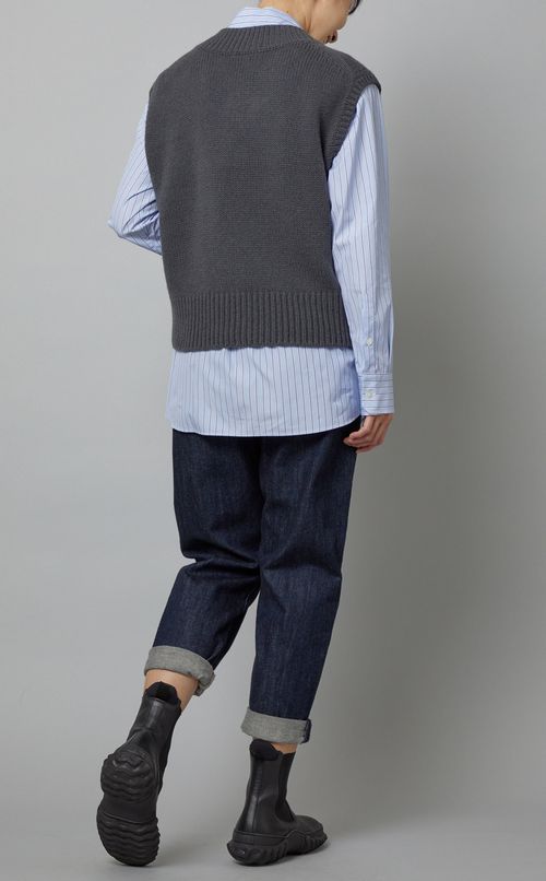 ファインウールVネックベスト