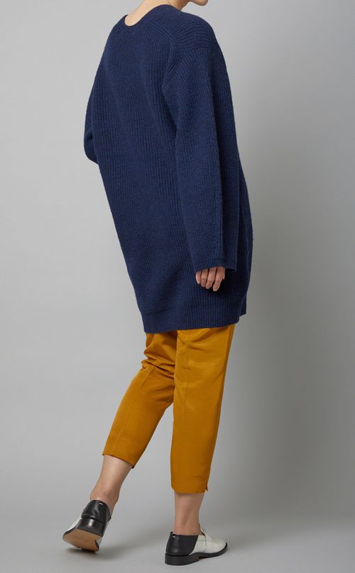 ウール Vネックチュニックプルオーバー