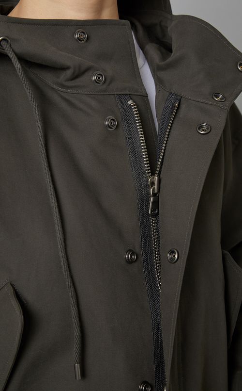 クロップドモッズコート