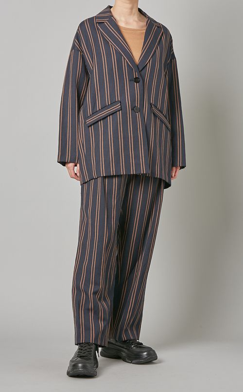 ウール混ストライプジャケット