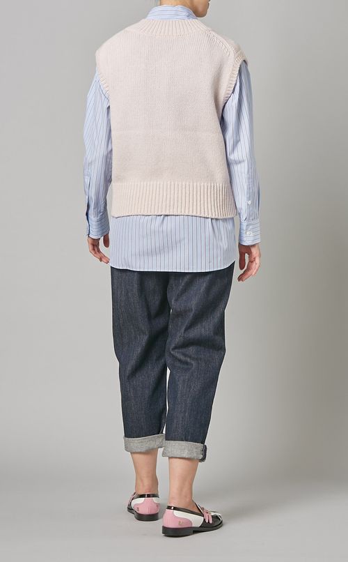 ファインウール Vネックベスト