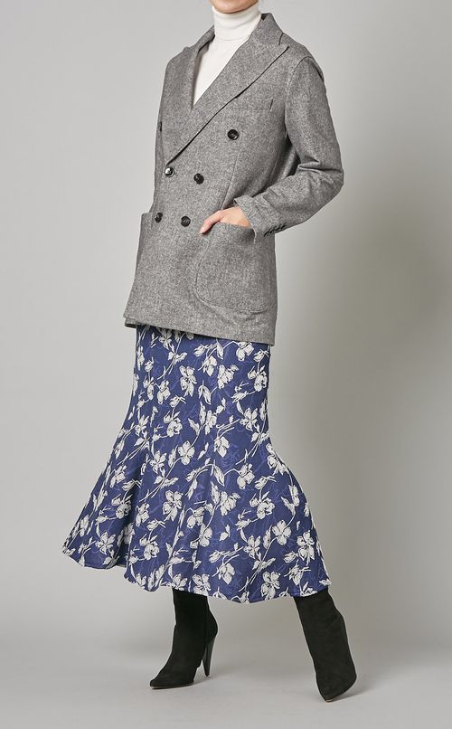 メランジダブルブレストジャケット