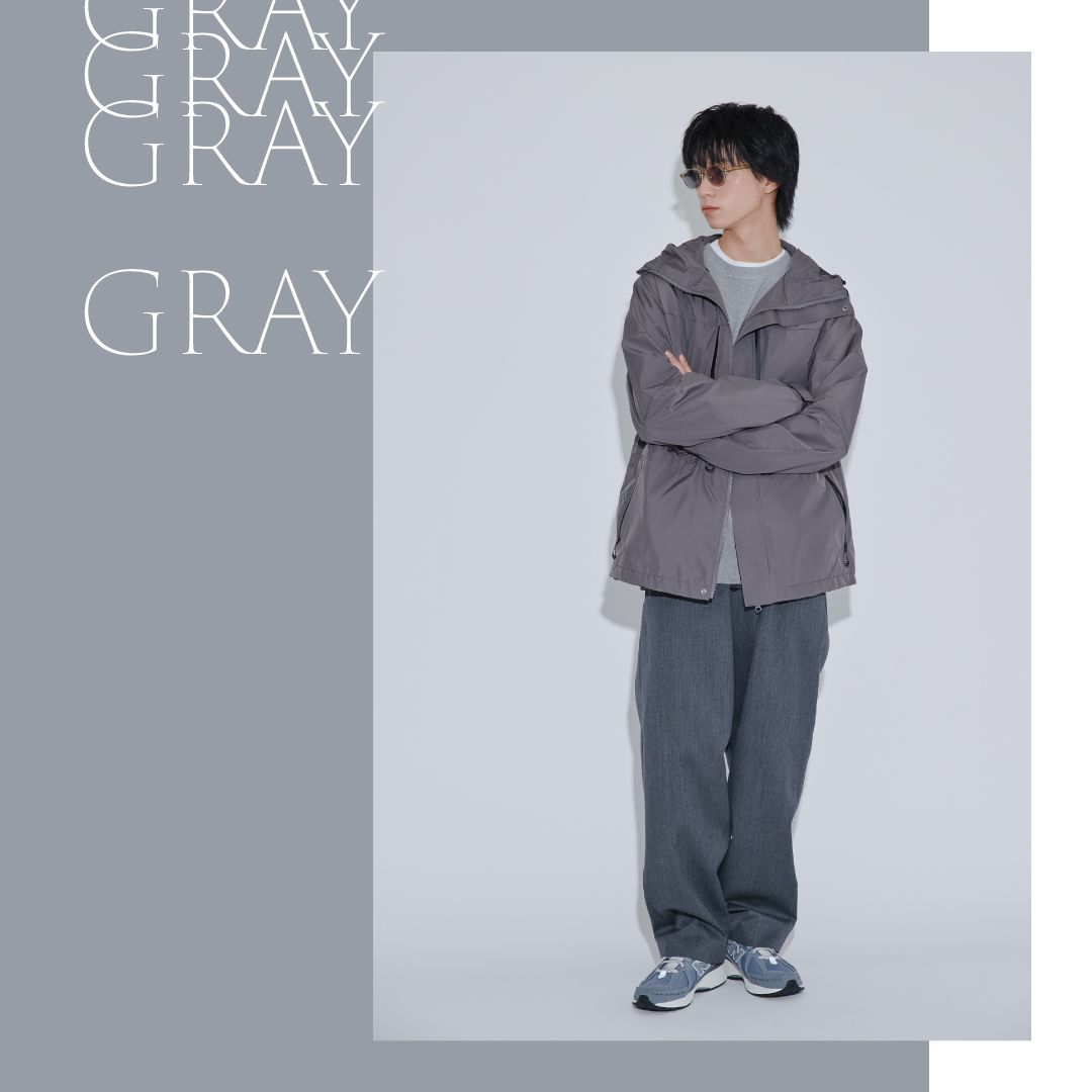 グレーのワントーンコーデ
