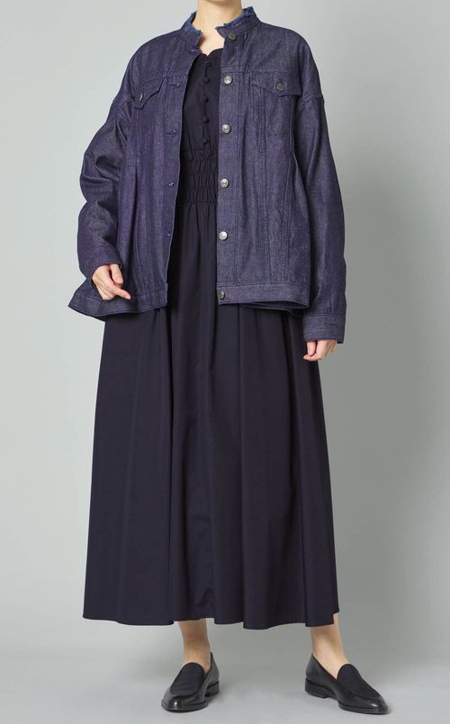 ハートネックギャザースリーブワンピース