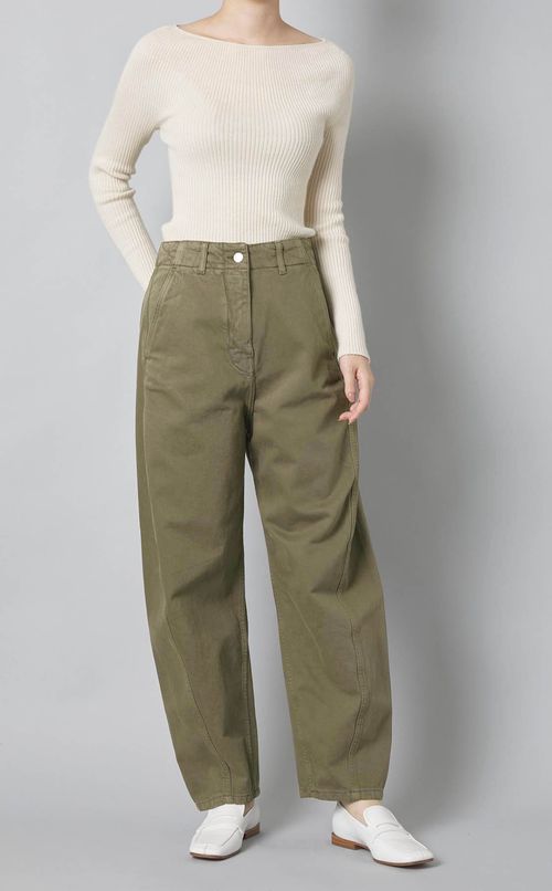 ラウンドレッグツイストシームパンツ