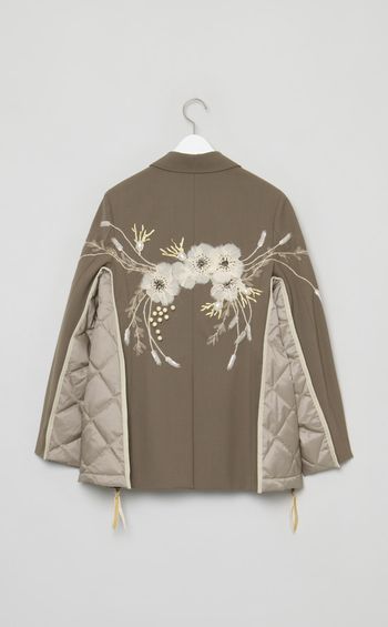 【roop】キルティングコンビ手刺繍ジャケット