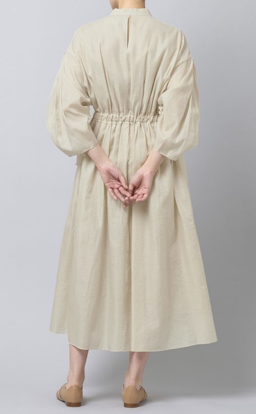 シャンブレーギャザーワンピース