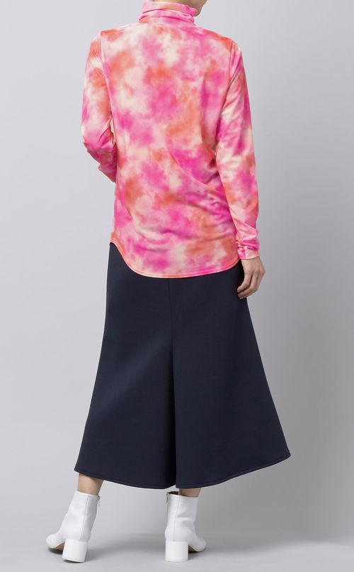 タイダイ柄ハイネックプルオーバー