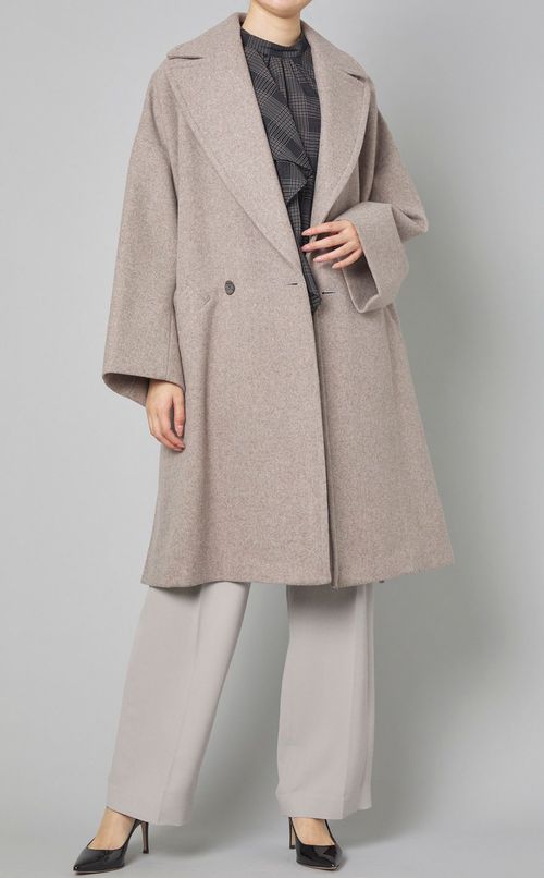 シアーチェックフレアパーツブラウス