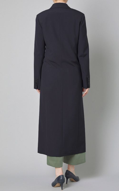 ロングダブルブレストジャケットコート