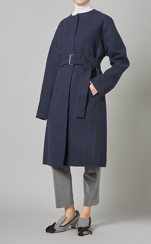 ウールカシミヤノーカラーコート