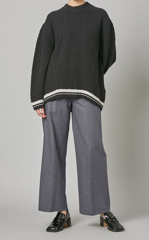 ウールカシミヤフラノパンツ