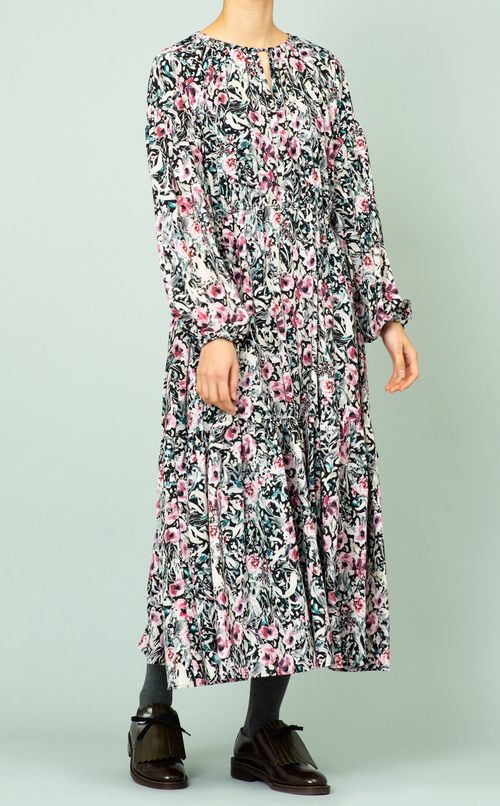 フラワープリントワンピース