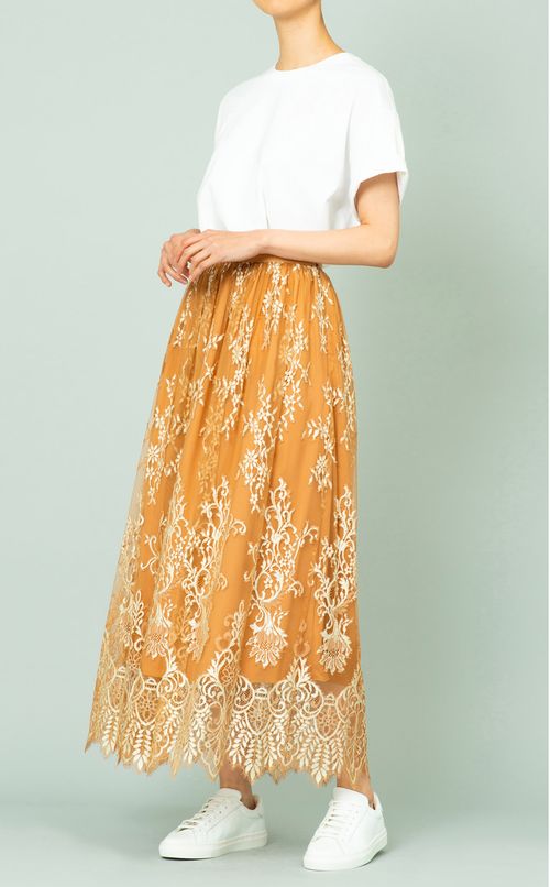 フラワーレーススカート