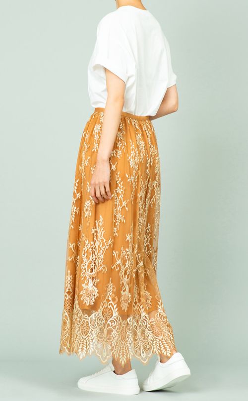 フラワーレーススカート