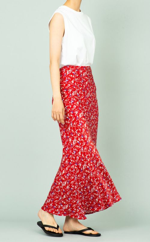 フラワープリントスカート