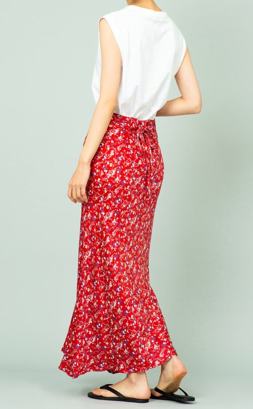 フラワープリントスカート