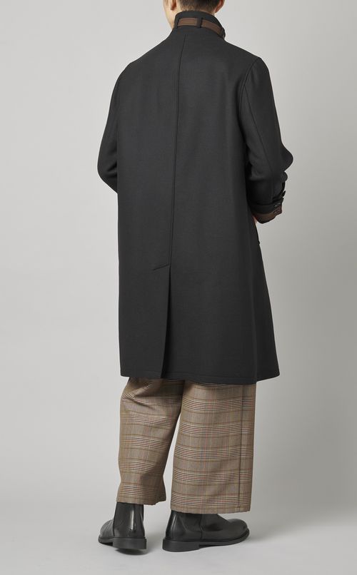 ミディ丈ウールコート