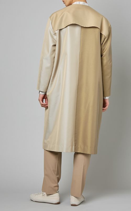 クレイジー切替ノーカラーコート