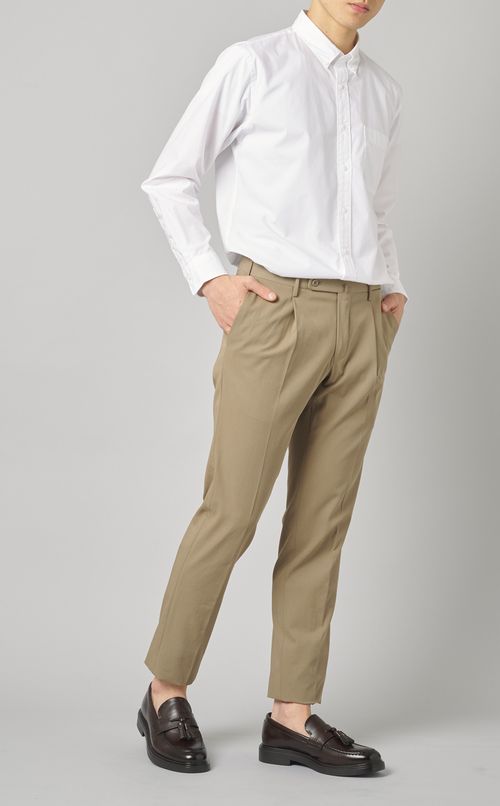 コットン1タックトラウザー