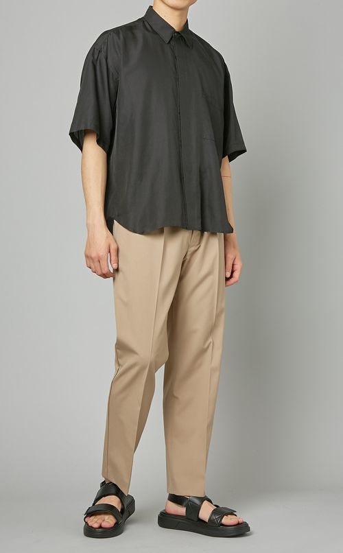 シルクコットンショートスリーブシャツ