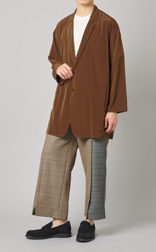 ツートーンチェックガウチョパンツ