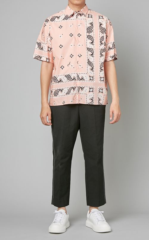 ペイズリーショートスリーブシャツ