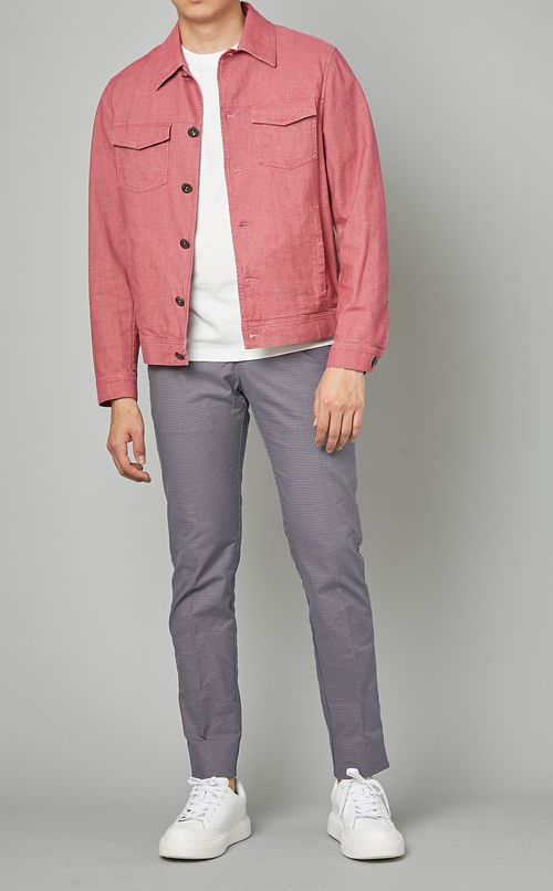 コットンチェックトラウザー