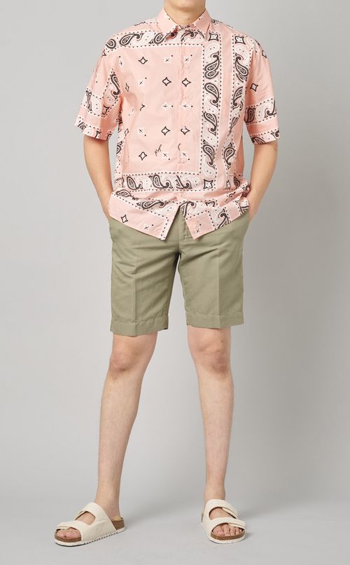 ペイズリーショートスリーブシャツ