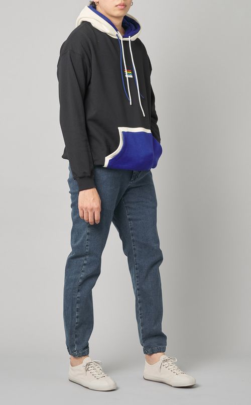 バイカラーフーディスウェット