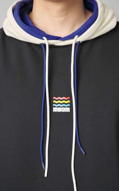 バイカラーフーディスウェット