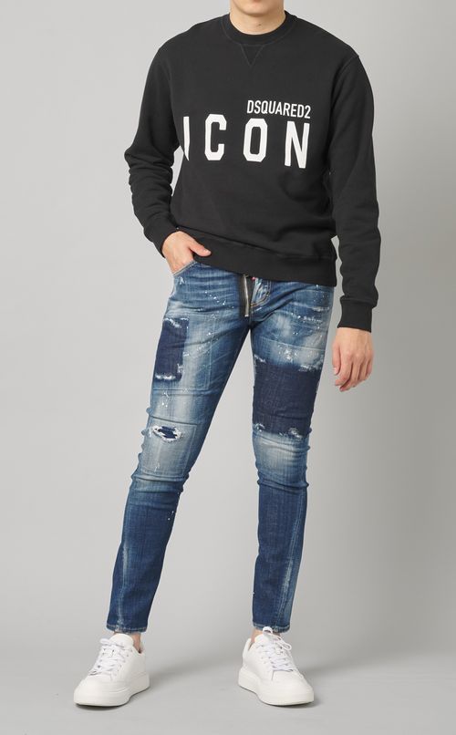 フェイクジッパーデニムパンツ