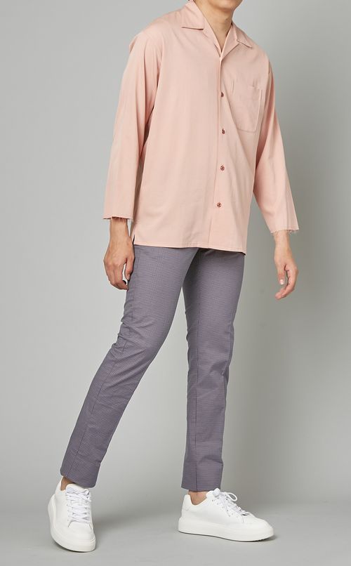 コットンチェックトラウザー