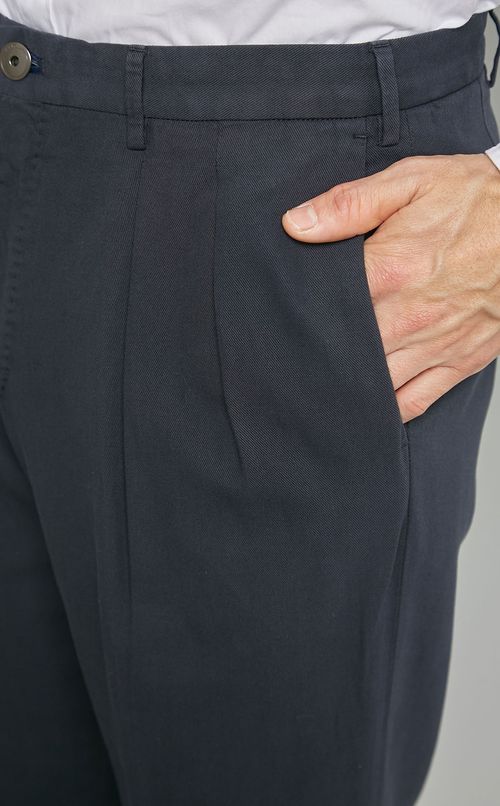 コットンリネン2タックトラウザー