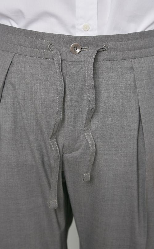 ウエストゴムウールトラウザー