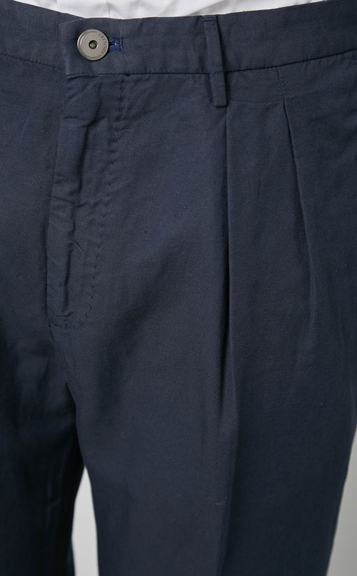 コットンリネン1タックトラウザー