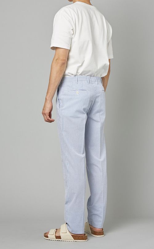 シアサッカーストライプトラウザー